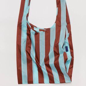 NWT Standard Baggu - Raisin Awning Stripe